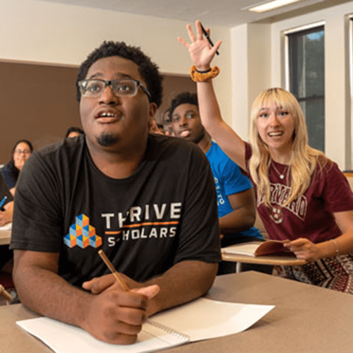 Attentive students in classroom